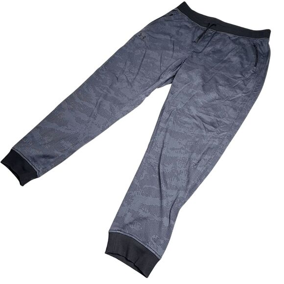 Under Armour Men's Coldgear Loose Camo Drawstring Joggers Gray Black Size XL - Picture 1 of 6